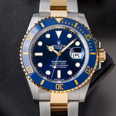 rolex submariner two tone wrist shot|rolex submariner value chart.